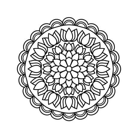 A rangoli colouring page