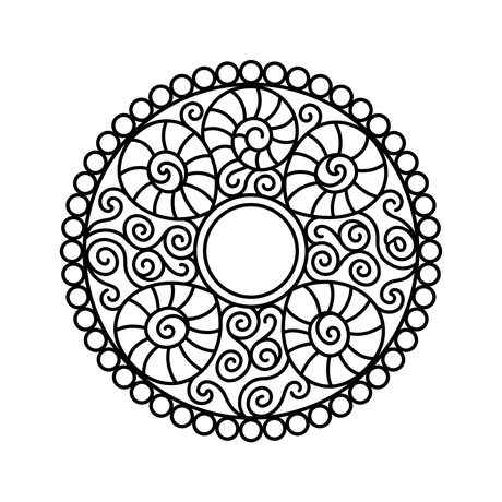 A rangoli colouring page