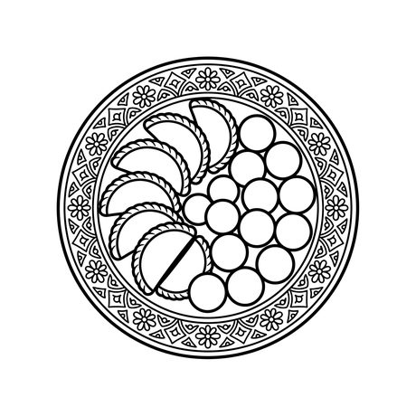 A rangoli colouring page